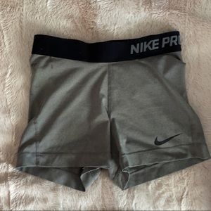 Gray Nike Pro Shorts